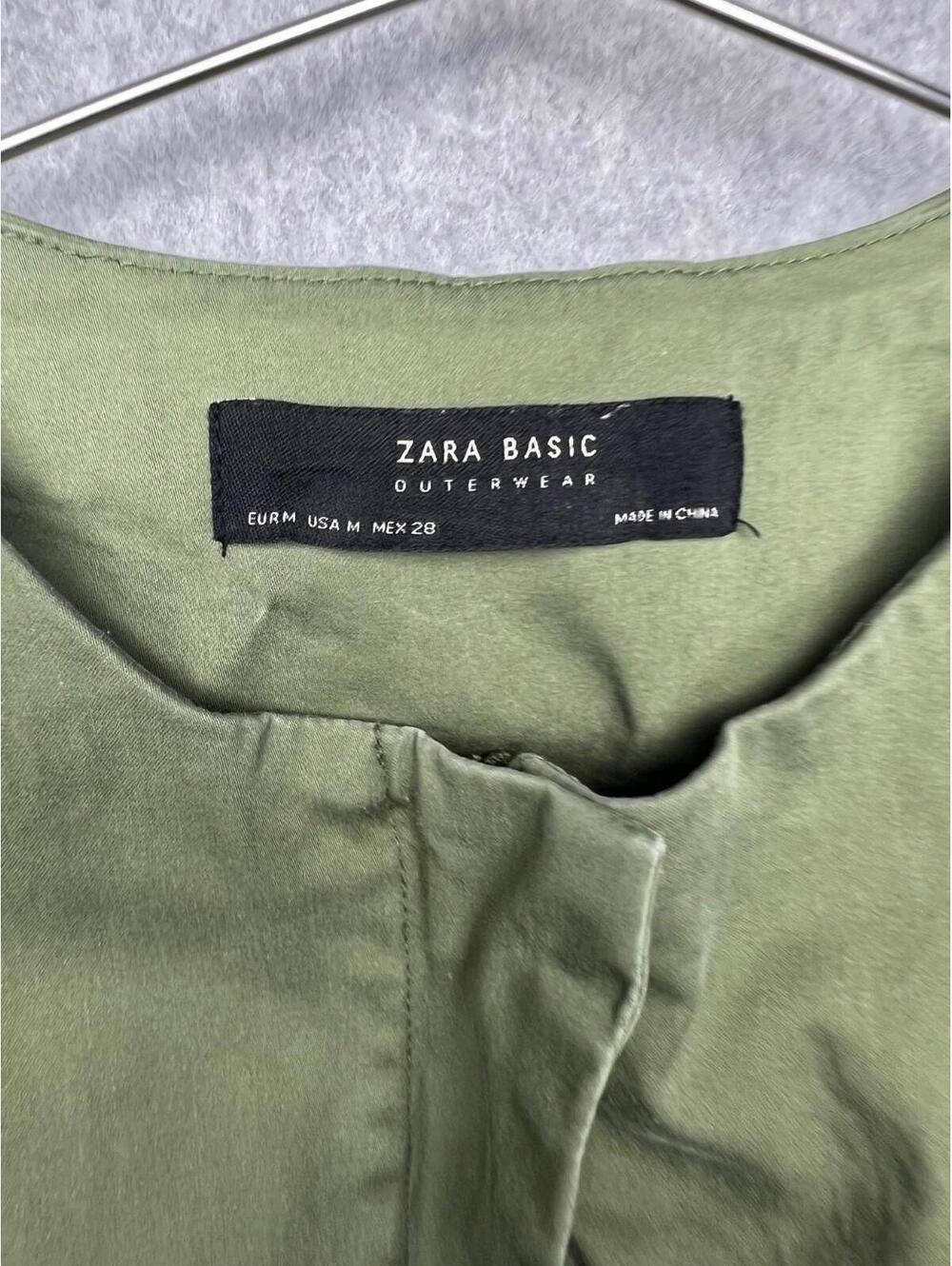 Zara Aztec Embroidered Crop Bell Sleeve Jacket Womens M Boho Green Indie Hippie - Picture 8 of 9